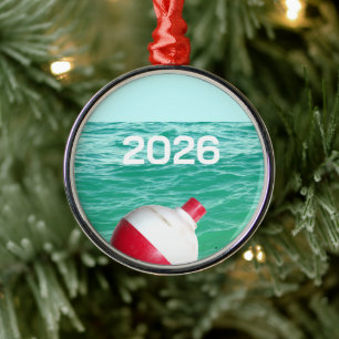 Bobber im Wasser fischen Ornament Aus Metall