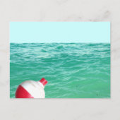 Bobber im Wasser fischen Postkarte (Vorderseite)