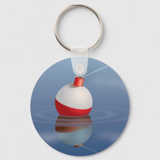 Bobber im Wasser fischen Schlüsselanhänger (Vorderseite)