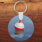 Bobber im Wasser fischen Schlüsselanhänger (Vorderseite)