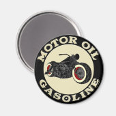 - Bobber - Motor Oil - Gasoline Magnet (Vorderseite/Rückseite)