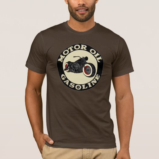 - Bobber - Motor Oil - Gasoline T-Shirt (Vorderseite)