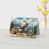 Bobber Motorrad-Karte Karte (Gelbe Blume)