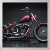 Bobber Motorrad Poster (Vorne)