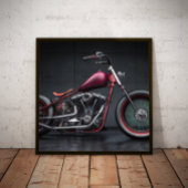 Bobber Motorrad Poster