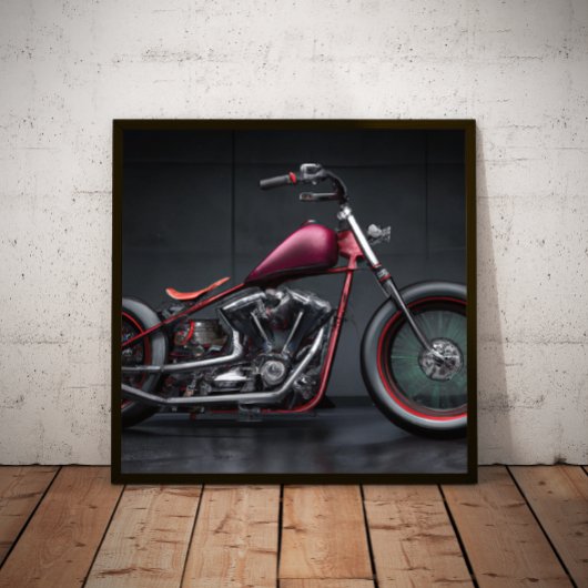 Bobber Motorrad Poster