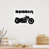 Bobber-Motorrad Poster (Küche)