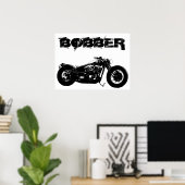 Bobber-Motorrad Poster (Heimbüro)