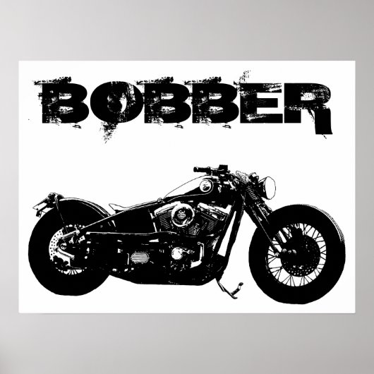 Bobber-Motorrad Poster (Vorne)