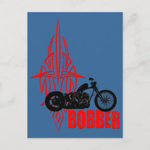Bobber-Motorrad Postkarte