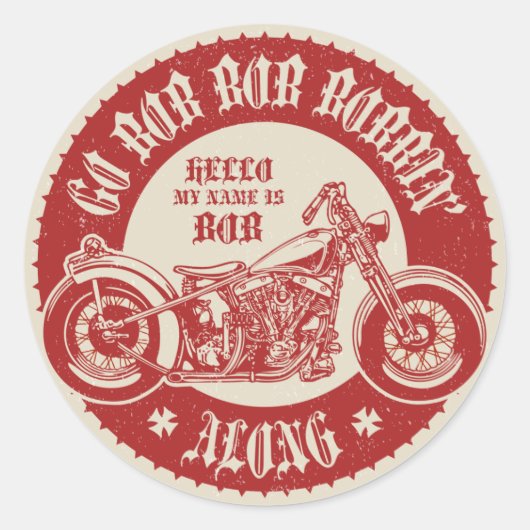 Bobbin' Along Runder Aufkleber (Vorderseite)