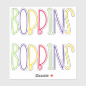 Bobbins, Manchester, Nordenglischer Slang Aufkleber (Blatt)