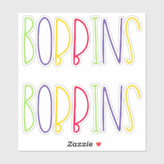 Bobbins, Manchester, Nordenglischer Slang Aufkleber (Blatt)