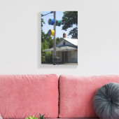 Bobbins und antiker Roadside Shop Leinwanddruck (Insitu (Wohnzimmer))