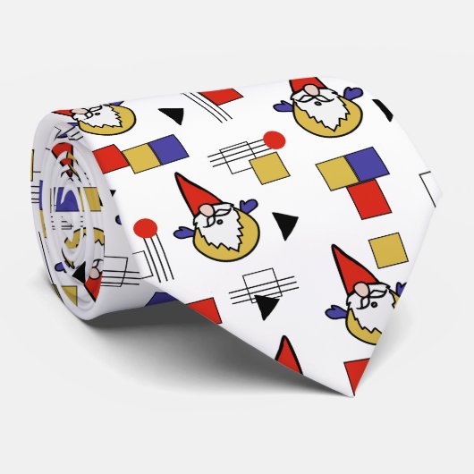 Bobble Gnome / Modern Geometric Krawatte (Gerollt)