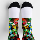 Bobble Head Turtle Crew Socken - Bunt (Oben)