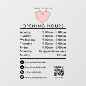 Bobby Buttone Friseursalon für Geschäftszeiten Fensteraufkleber (Blatt)