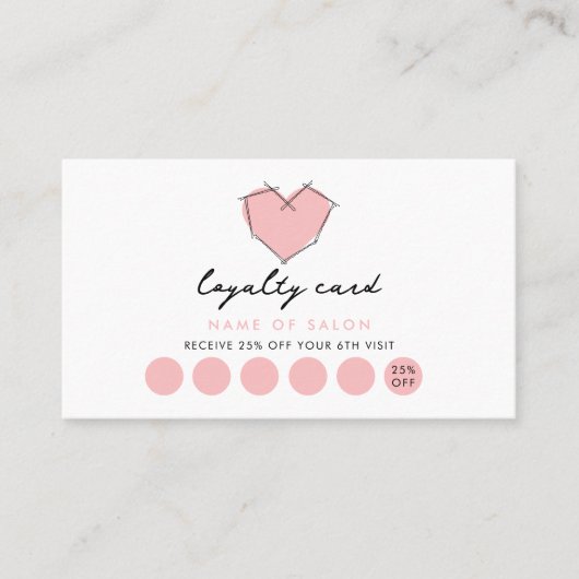 Bobby Buttone Logokombination Hair Stylist Pink Lo Treuekarte (Vorderseite)
