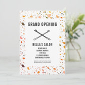 Bobby Buttone Terrazzo Salon Eröffnung Einladung (Stehend Vorderseite)