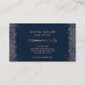 Bobby Buttons Friseur Stylist Frisör Visitenkarte (Rückseite)