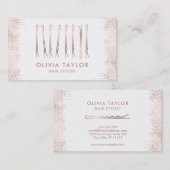 Bobby Buttons Friseur Stylist Frisör Visitenkarte (Vorne/Hinten)