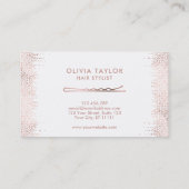 Bobby Buttons Friseur Stylist Frisör Visitenkarte (Rückseite)