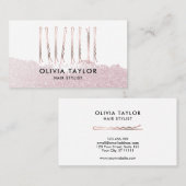 Bobby Buttons Friseur Stylist Frisör Visitenkarte (Vorne/Hinten)