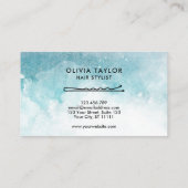 Bobby Buttons Friseur Stylist Frisör Visitenkarte (Rückseite)