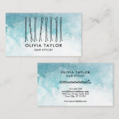 Bobby Buttons Friseur Stylist Frisör Visitenkarte (Vorne/Hinten)