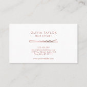 Bobby Buttons Friseur Stylist Frisör Visitenkarte (Rückseite)