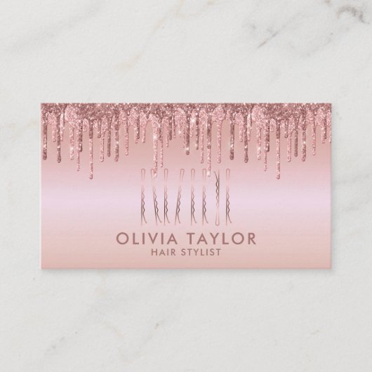 Bobby Buttons Friseur Stylist Frisör Visitenkarte (Vorderseite)