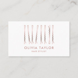 Bobby Buttons Friseur Stylist Frisör Visitenkarte