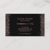 Bobby Buttons Friseur Stylist Frisör Visitenkarte (Rückseite)