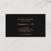 Bobby Buttons Friseur Stylist Frisör Visitenkarte (Rückseite)