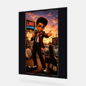 Bobby Chibi Rockabilly Acrylschild (Winkel)