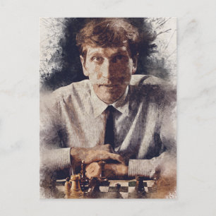 Bobby Fischer ✪ ästhetische Schach Postkarte