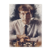 Bobby Fischer ✪ ästhetische Schach Wasserfarben