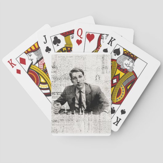 Bobby Fischer Portrait Spielkarten (Rückseite)
