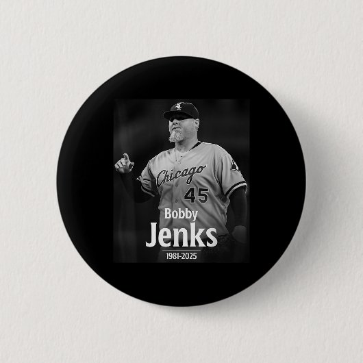 Bobby Jenks In Erinnerung 1981-2025 Button (Vorderseite)