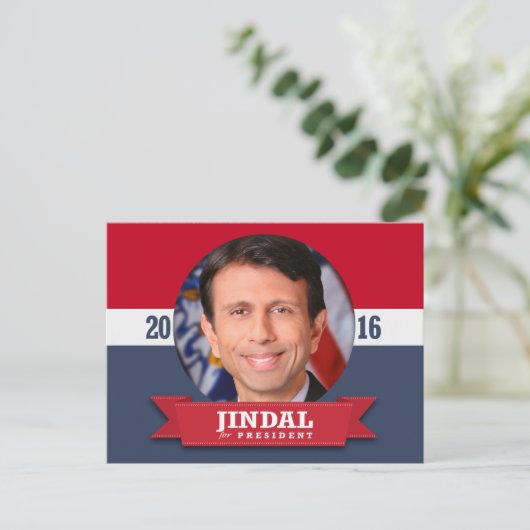 BOBBY JINDAL 2016 POSTKARTE (Stehend Vorderseite)
