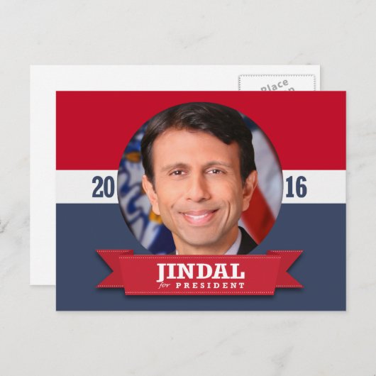 BOBBY JINDAL 2016 POSTKARTE (Vorne/Hinten)