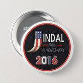 Bobby Jindal für Präsidenten 2016 Button (Vorne & Hinten)