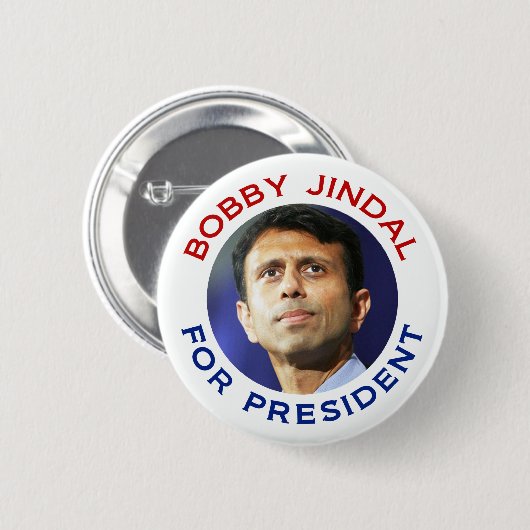 Bobby Jindal für Präsidenten Button (Vorne & Hinten)
