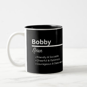 Bobby Jungen Name Definition Personalisierter Bech Zweifarbige Tasse