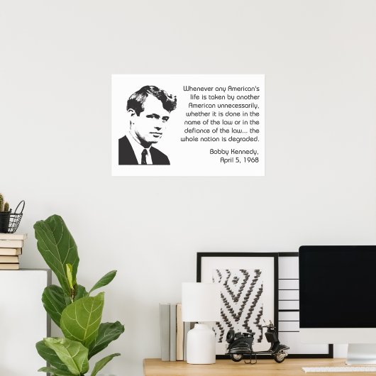 Bobby Kennedy NonGewalt Poster (Heimbüro)