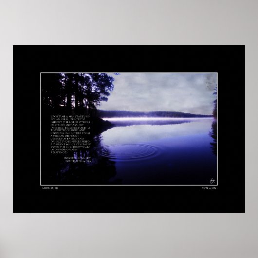 Bobby Kennedy Ripple of Hope Poster RKF-Rede (Vorne)