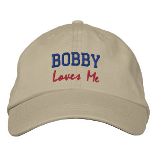 Bobby-Lieben Ich bestickte Name Hat / Cap Baseballkappe