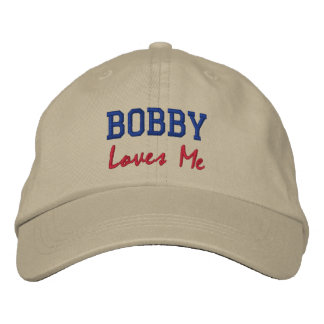 Bobby-Lieben Ich bestickte Name Hat / Cap Baseballkappe