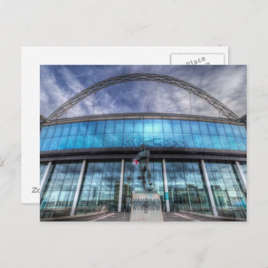 Bobby Moore Statue Wembley Stadion London Postkarte (Vorne/Hinten)