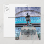 Bobby Moore Statue Wembley Stadion Postkarte (Vorne/Hinten)